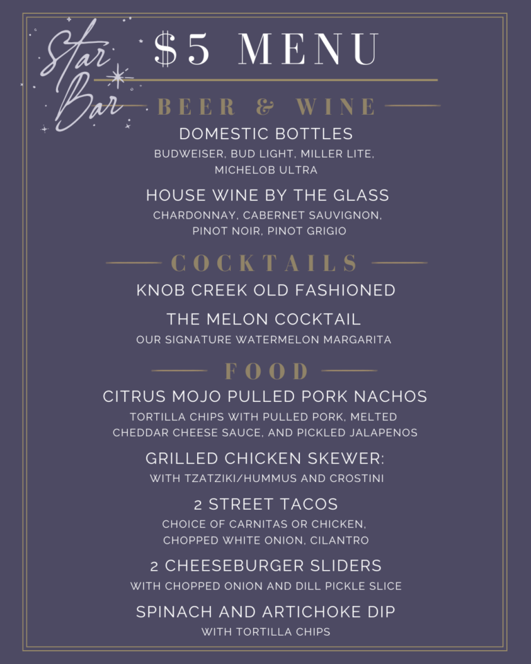 Star Bar Weekly Specials