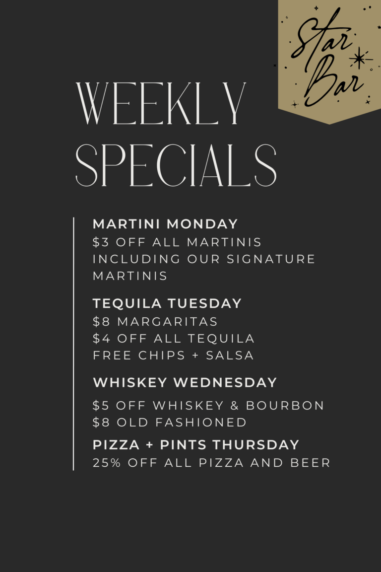 Star Bar Weekly Specials