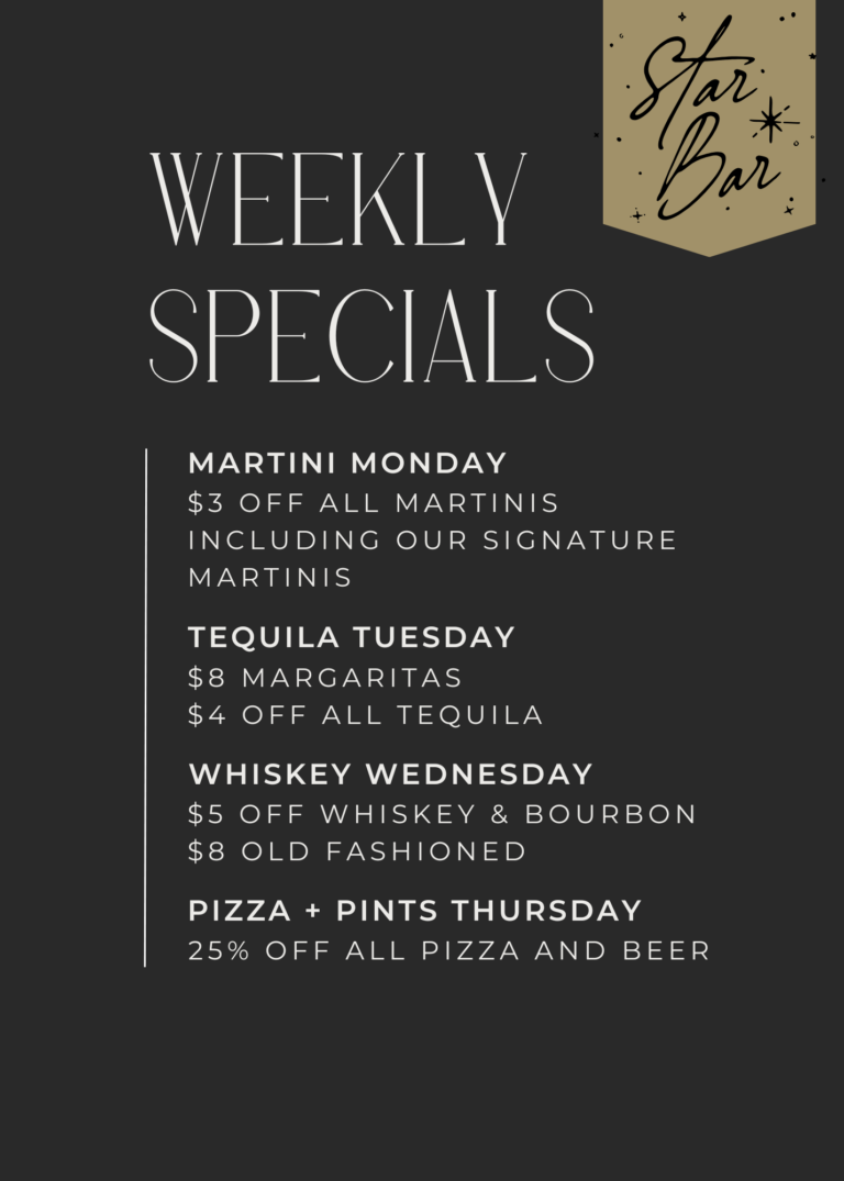 Star Bar Weekly Specials